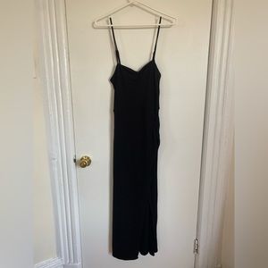 Francesca’s Black Ribbed Dress - Medium